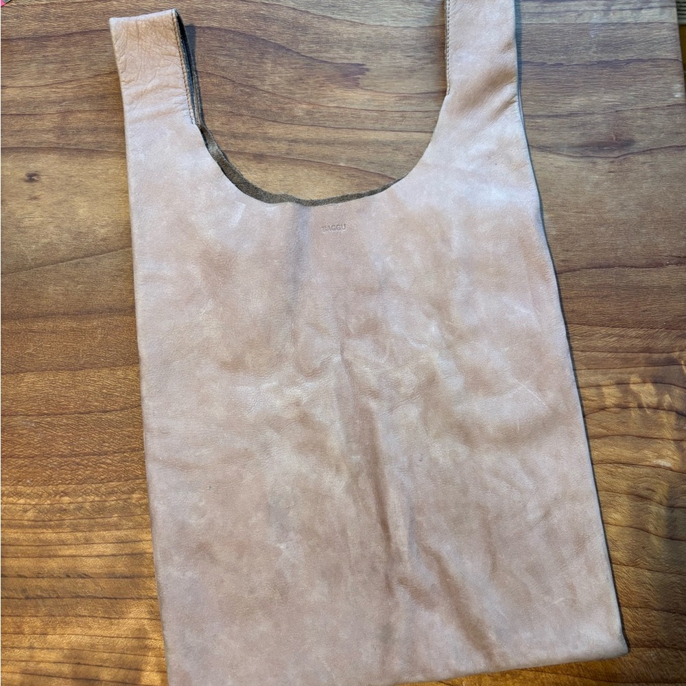 Rare Baggu Leather Shopper Tote